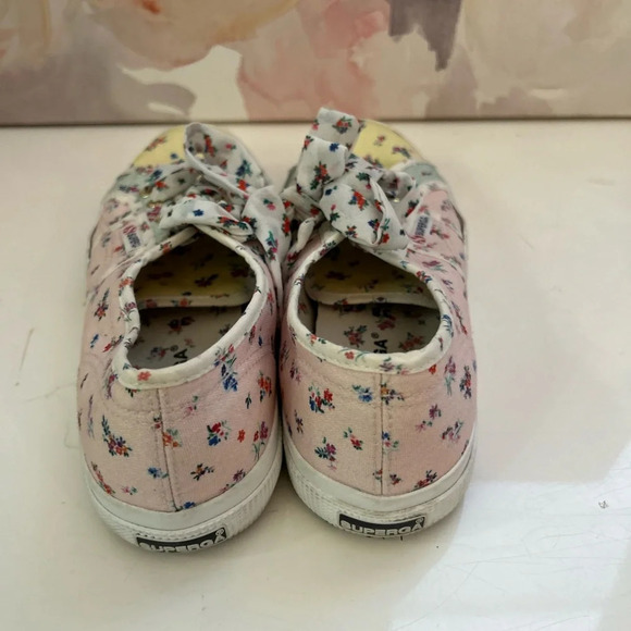 Superga 2750 Flower Pink Floral Mix Print Lace-Up Sneakers - Picture 4 of 6